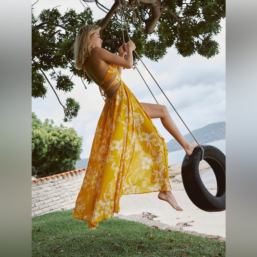 Free People Lillie Printed Maxi Dress
